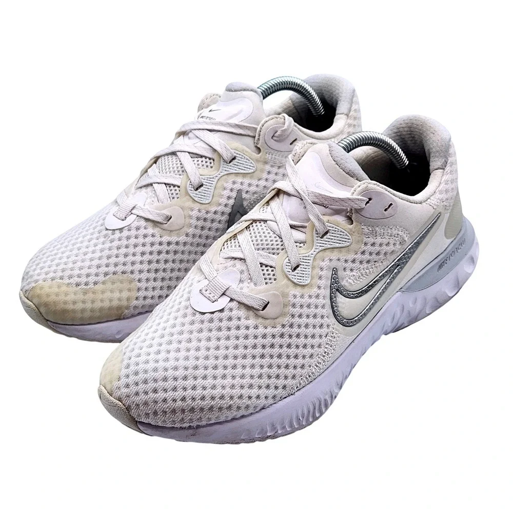 Nike Renew Ride 2 Womens 7 White Mesh Athletic Running Shoes CU3505-100